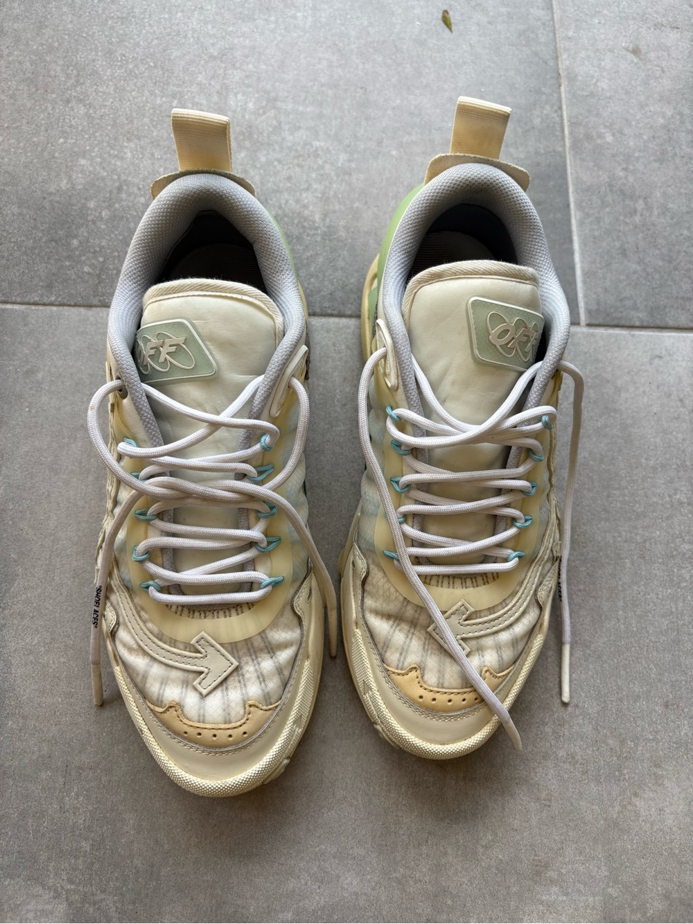 Off-White ODSY-2000 White Green Grey Chunky Sneakers EU 43 Men’s Designer Shoes